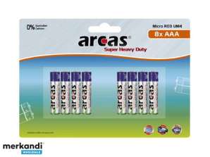 Batería Arcas R03 Micro AAA 8 uds.