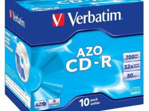 CD R 80 Verbatim 52x DLP AZO 10pz Astuccio 43327