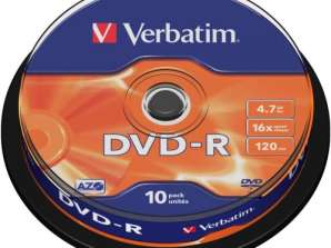 DVD R 4.7GB ordrett 16x 10pcs Cakebox 43523