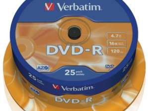 DVD R 4.7GB ordrett 16x 25er cakebox 43522