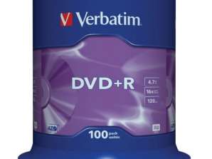 DVD R 4,7 ГБ Verbatim 16x 100шт Cakebox 43551