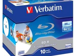 BD R 25GB Verbatim 6x Inkjet alb Full Surface 10pcs Jewel Case 43713