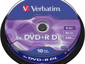 Płyta DVD R 8,5 GB Verbatim 8x DL 10 CB 43666