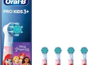Oral-B Kids Stages Disney Princess - Główki szczoteczki 4 sztuki do elektrycznej szczoteczki do zębów