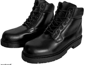 BOOTS BOOTS MEN'S WINTER WORK SHOES LEATHER BLACK LEATHER ANKLES