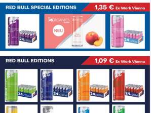 Red Bull Editions 250ml (kan bestilles fra 1 palle) Fremstillet i Østrig