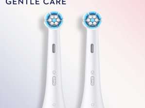 Oral-B IO Gentle Care White Brush Heads - Pachet de 2 pentru periuță de dinți electrică IO