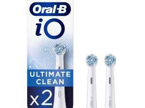 Oral-B IO Ultimate puhtaat valkoiset harjaspäät 2 pakkaus IO-sähköhammasharjalle