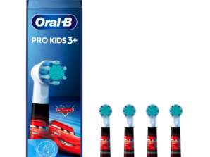 Oral-B Kids Stages Disney Cars Brush Heads - 4 Pack for Electric Toothbrush