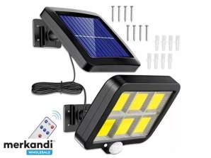 KR-1030 Solar lamp with sensor - with separate solar panel - 5 meter cable