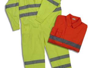 Small lot 294 pieces with good quality workwear, long sleeve shirts and overalls, various sizes