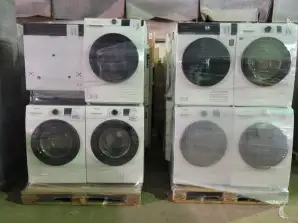 Samsung hvidevarer Hvidevarer Returvarer 53 stk. engros resterende lager Køb returneringer Køb vaskemaskiner side om side støvsugere