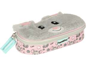 School pencil case stiffened pouch with mouse flap