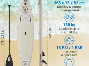 SUP PADDLE BOARD dēļi no vācu zīmola CAPITAL SPORTS 365cm līdz 180kg