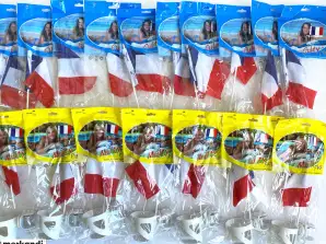800 kusov Vlajky Francúzska s vlajkami krajín na poháre a bez nich, zostávajúce zásoby veľkoobchodného internetového obchodu