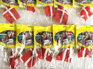 800 stuks Denemarken vlaggen met bekerhouder land vlaggen, groothandel online winkel kopen resterende voorraad