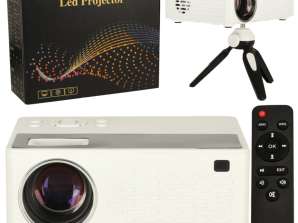 Projektor bærbar projektor LED TFT LCD 16:9 1920x1080 USB 20W hvid