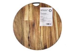 Acacia wooden cutting boards or serving boards with metallic handle