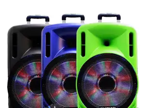 KB ELEMENTS Karaoke hoparlörü Şarj Edilebilir - 2 tekerlekli araba 12' Subwoofer Gücü 100W RMS