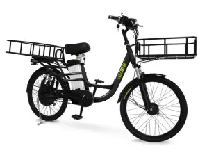 Elektrische fiets met bagagedrager GARDEN YL 250W 15Ah 25km/h, zwart
