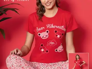 Damen-Pyjama-Set für Großhändler aus der Türkei verfügbar.