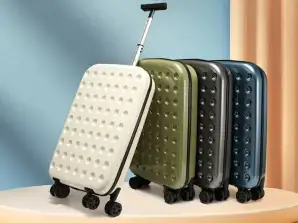 Turistutrustning 20 tums hopfällbar resväska Resväska med 4 stora hjul i 4 vackra färger
