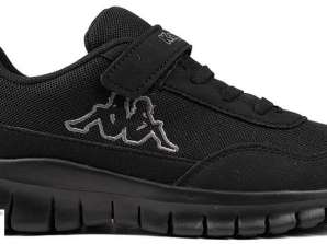 Cırt cırtlı siyah KAPPA ile hafif çocuk spor ayakkabıları FOLLOW 260604OCK-1116