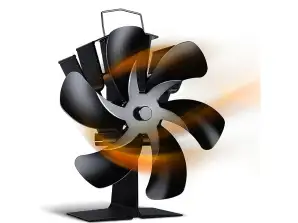 Krosnies ventiliatorius malkinei krosnelei – Ecofan – Be maitinimo – Židinio ventiliatorius – Patvarus – Juodas