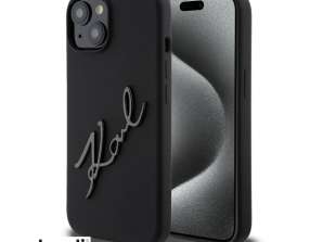 Coque Karl Lagerfeld iPhone 15 Back cover case - KARL SCRIPT LOGO - Black