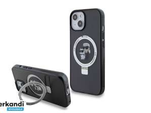 Coque Karl Lagerfeld iPhone 15 Husă spate - Magsafe - ringstand - Black J-TOO