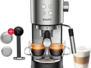 Krups Virtuoso Espresso Fördermaschine 15 Bar + Stampfer, Testsieger bei Stiftung Warentest
