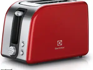 Electrolux EAT7700R Toaster Plus 850 W Stainless Plastic Brushed Stainless Steel Red