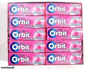 ORBIT Bubblemint 14g Number of pieces 10 SUGAR-FREE CHEWING GUM WITH SWEETENERS AND FLAVORS OF FRUIT AND MINT.
