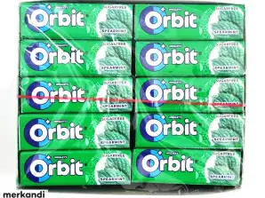 ORBIT Spearmint Number of pieces: 10 SUGAR-FREE CHEWING GUM WITH SWEETENERS AND MINT FLAVOR.