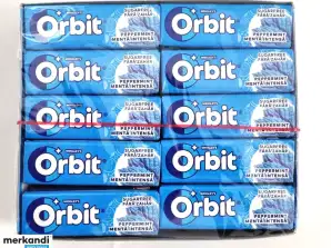 ORBIT Peppermint 14g Number of pieces 10 SUGAR-FREE CHEWING GUM WITH SWEETENERS AND MINT FLAVOR.