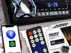 Bluetooth Car Radio 1-DIN USB AUX MP3 LCD Microfone Conjunto de Controle Remoto 1781