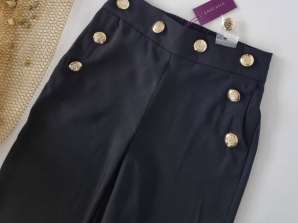 020006 Жіночі штани-палаццо від німецького модного виробника Lascana представлені в моделі чорного кольору