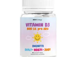 MOVit vitamina D3 800 U.I. para niños 90 tbl.