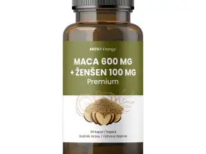 MOVIT Maca 600 mg Ženšenis 100 mg 90 kps.