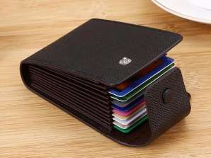 CONVENIENT PU LEATHER CARD AND COIN WALLET