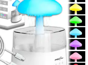 Umidificatore d'aria Diffusore Pioggia Luce Notturna Nuvola Pura Fungo RGB CH08