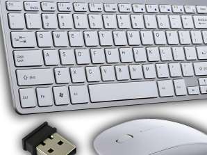 Tastatur und Maus, kabelloses Maus-Set, USB Mini Slim für Laptop, PC, TV i8