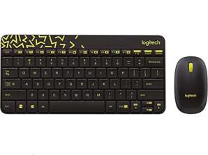 Logitech MK240 Nano Combo WHITE VIVID RED RUS Руска мишка клавиатурата