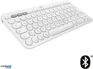 Logitech K380 Mac Bluetooth-Tastatur für mehrere Geräte, WEISS, ITA