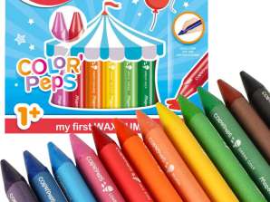 Voks fargestifter for småbarn første blyanter Jumbo Colorpeps 12 farger Kartlagt