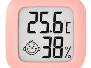 AG355C THERMOMETER ROOM HYGROMETER PINK