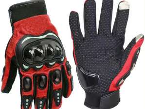 AG222C MOTORCYCLE GLOVES PINK L RED