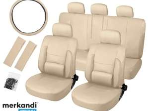 AG338B SEAT COVERS LEATHER BEIGE