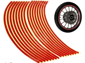 AG555B REFLECTIVE WHEEL STICKERS RED