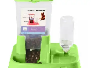 AG808B 2in1 GREEN FOOD AND WATER DISPENSER
